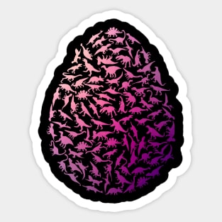 Colourful Dinosaur Egg Sticker